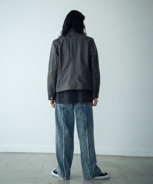 MEN'S BIGI / メンズビギ ブルゾン | SHEEP LEATHER/シープレザー シングルライダースジャケット | 詳細9