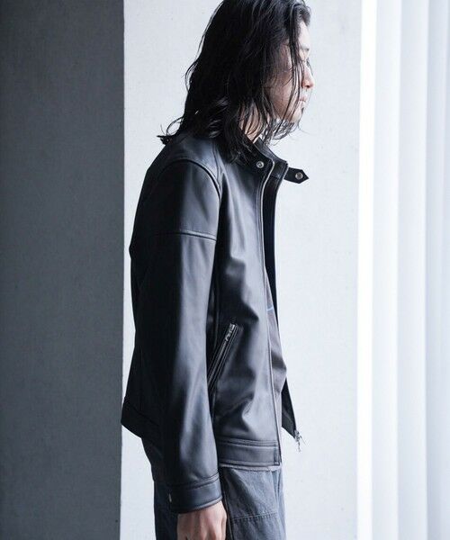 MEN'S BIGI / メンズビギ ブルゾン | SHEEP LEATHER/シープレザー シングルライダースジャケット | 詳細10