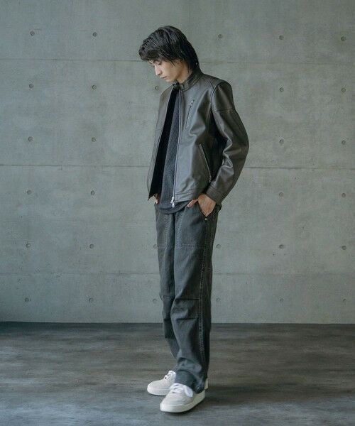 MEN'S BIGI / メンズビギ ブルゾン | SHEEP LEATHER/シープレザー シングルライダースジャケット | 詳細13