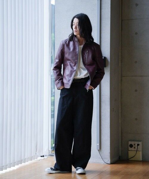 MEN'S BIGI / メンズビギ ブルゾン | SHEEP LEATHER/シープレザー シングルライダースジャケット | 詳細22