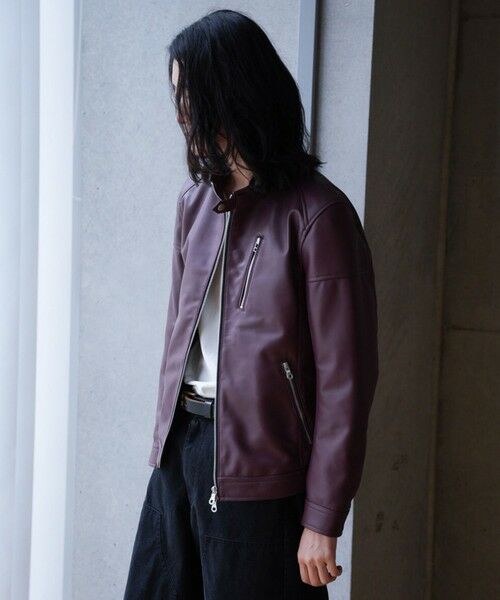 MEN'S BIGI / メンズビギ ブルゾン | SHEEP LEATHER/シープレザー シングルライダースジャケット | 詳細23