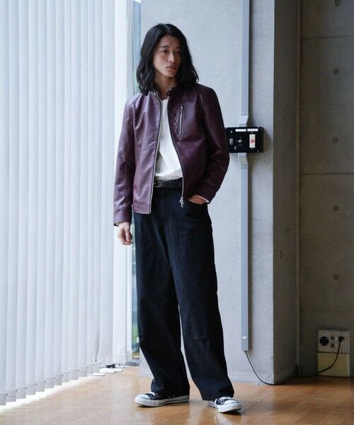 MEN'S BIGI / メンズビギ ブルゾン | SHEEP LEATHER/シープレザー シングルライダースジャケット | 詳細19