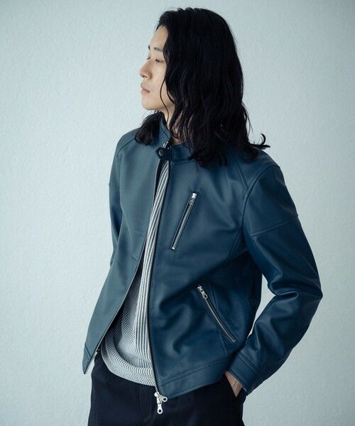 MEN'S BIGI / メンズビギ ブルゾン | SHEEP LEATHER/シープレザー シングルライダースジャケット | 詳細27