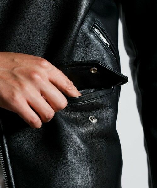 MEN'S BIGI / メンズビギ ブルゾン | SHEEP LEATHER/シープレザー ダブルライダースジャケット | 詳細11