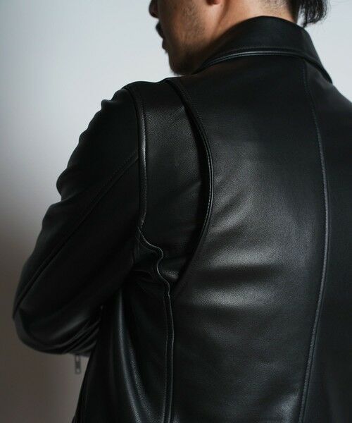 MEN'S BIGI / メンズビギ ブルゾン | SHEEP LEATHER/シープレザー ダブルライダースジャケット | 詳細12
