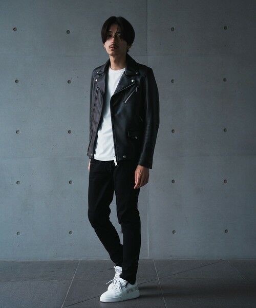 MEN'S BIGI / メンズビギ ブルゾン | SHEEP LEATHER/シープレザー ダブルライダースジャケット | 詳細4