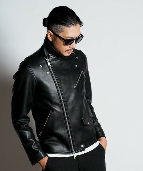 MEN'S BIGI / メンズビギ ブルゾン | SHEEP LEATHER/シープレザー ダブルライダースジャケット | 詳細9