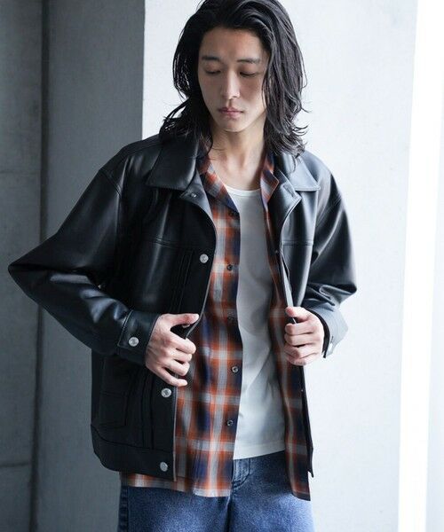 MEN'S BIGI / メンズビギ ブルゾン | シープナッパオーバーサイズレザーブルゾン | 詳細5