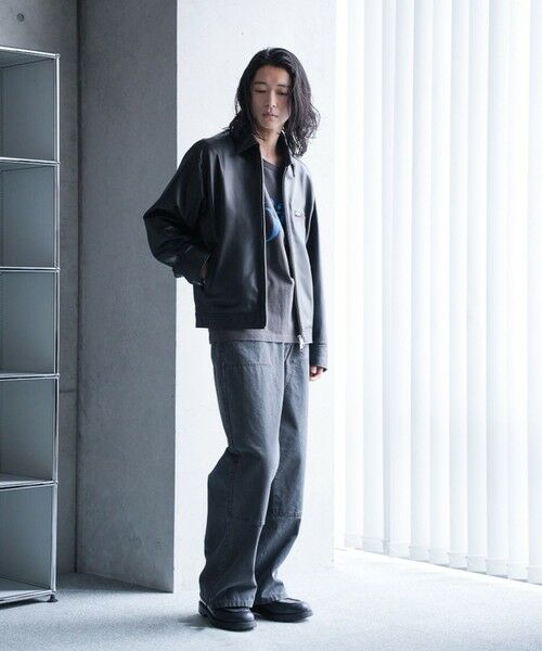 MEN'S BIGI / メンズビギ ブルゾン | シープナッパオーバーサイズトラッカーレザージャケット | 詳細2