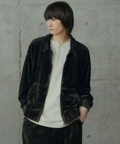 MEN'S BIGI / メンズビギ Tシャツ | コットンベロアパウダー加工ブルゾン