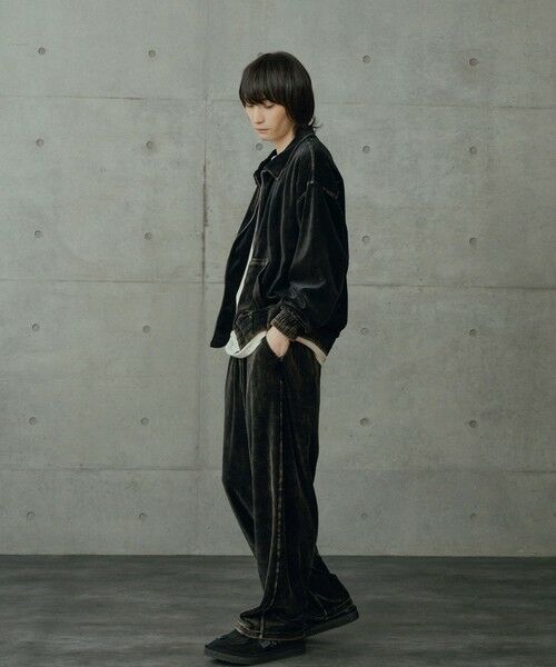 MEN'S BIGI / メンズビギ Tシャツ | コットンベロアパウダー加工ブルゾン | 詳細2