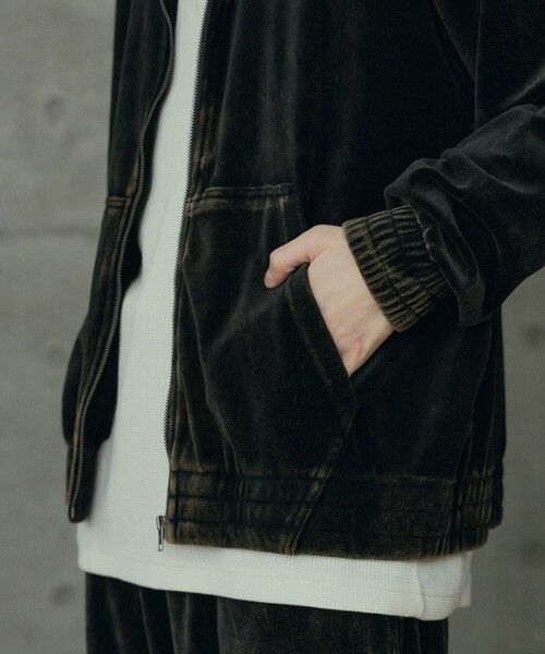 MEN'S BIGI / メンズビギ Tシャツ | コットンベロアパウダー加工ブルゾン | 詳細5