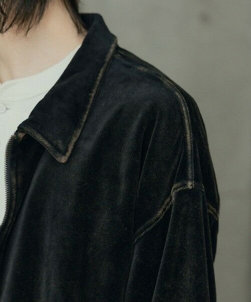 MEN'S BIGI / メンズビギ Tシャツ | コットンベロアパウダー加工ブルゾン | 詳細7