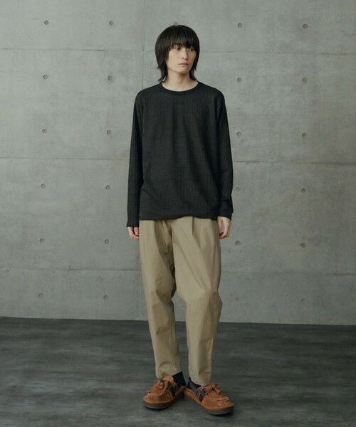 MEN'S BIGI / メンズビギ Tシャツ | ニットライクストライプカットロンT | 詳細7