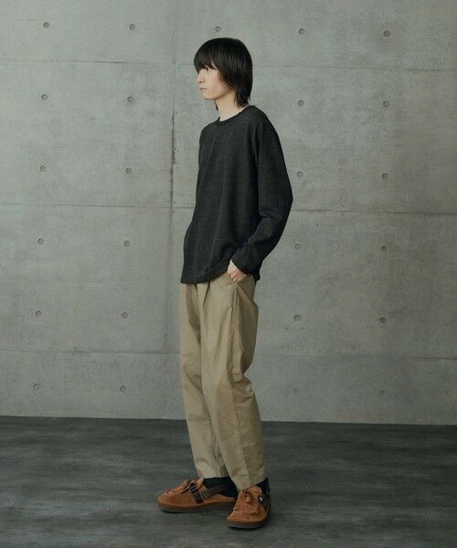 MEN'S BIGI / メンズビギ Tシャツ | ニットライクストライプカットロンT | 詳細8