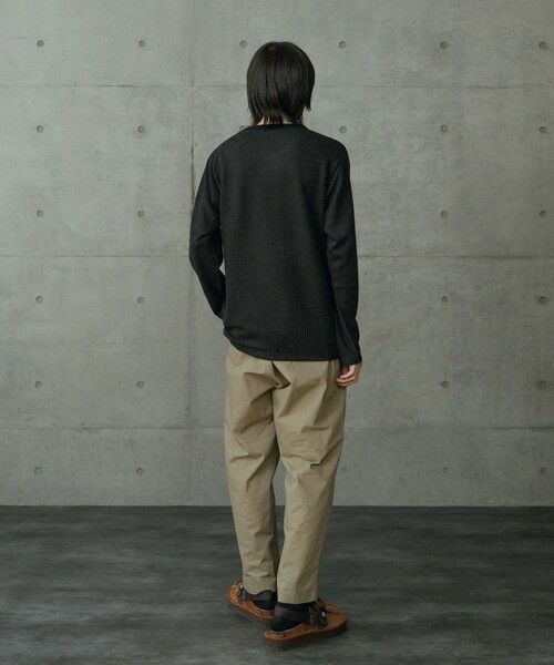 MEN'S BIGI / メンズビギ Tシャツ | ニットライクストライプカットロンT | 詳細9