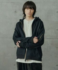 MEN'S BIGI / メンズビギ スウェット | オーバーサイズ切替加工パーカー