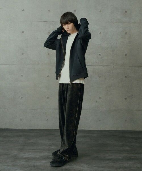 MEN'S BIGI / メンズビギ スウェット | オーバーサイズ切替加工パーカー | 詳細2