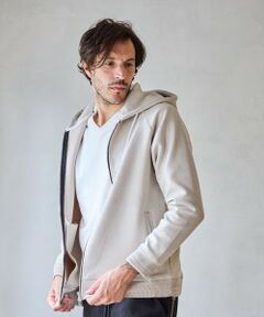 MEN'S BIGI / メンズビギ スウェット | フェイクスエードZIPUPパーカー