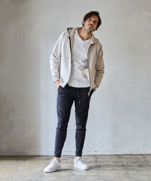 MEN'S BIGI / メンズビギ スウェット | フェイクスエードZIPUPパーカー | 詳細1
