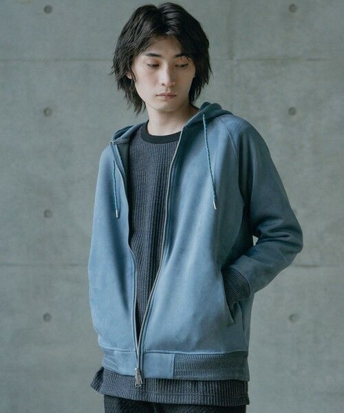 MEN'S BIGI / メンズビギ スウェット | フェイクスエードZIPUPパーカー | 詳細25