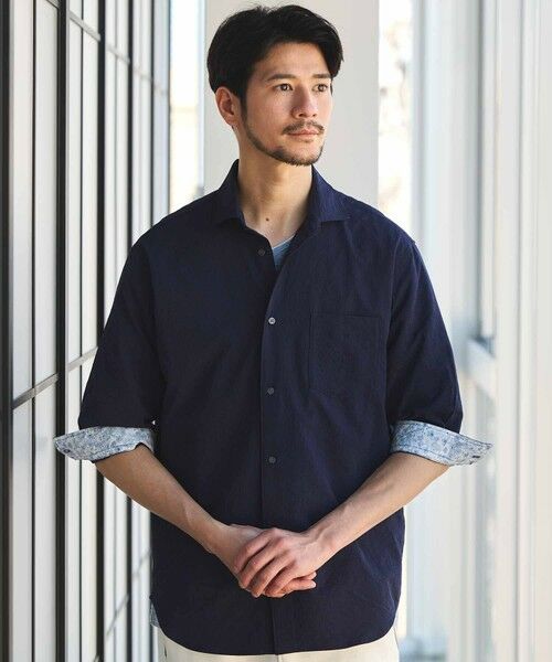 MEN'S BIGI / メンズビギ シャツ・ブラウス | 【抗菌・UVカット】ストレッチワッシャーワイドカラーシャツ | 詳細5