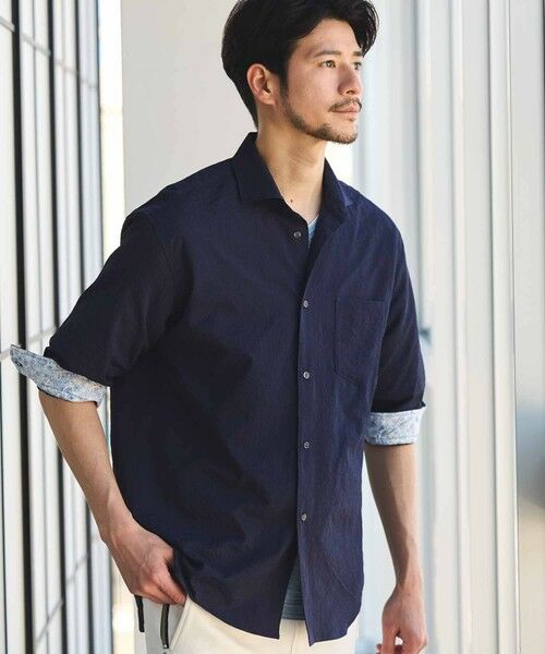 MEN'S BIGI / メンズビギ シャツ・ブラウス | 【抗菌・UVカット】ストレッチワッシャーワイドカラーシャツ | 詳細6