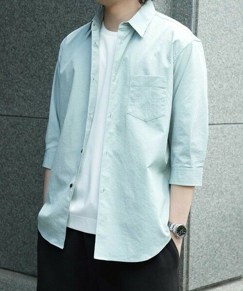 MEN'S BIGI / メンズビギ シャツ・ブラウス | 【抗菌・UVカット】ストレッチワッシャーワイドカラーシャツ | 詳細16