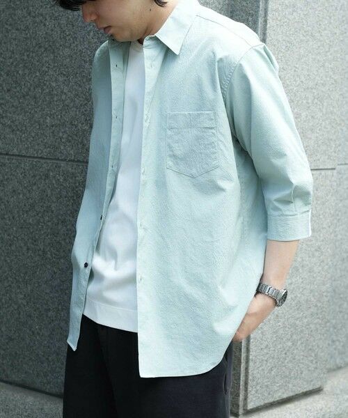 MEN'S BIGI / メンズビギ シャツ・ブラウス | 【抗菌・UVカット】ストレッチワッシャーワイドカラーシャツ | 詳細18