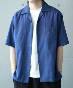 MEN'S BIGI / メンズビギ シャツ・ブラウス | レーヨンスラブオープンカラー半袖シャツ