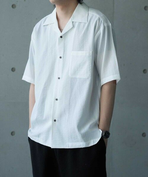MEN'S BIGI / メンズビギ シャツ・ブラウス | レーヨンスラブオープンカラー半袖シャツ | 詳細2