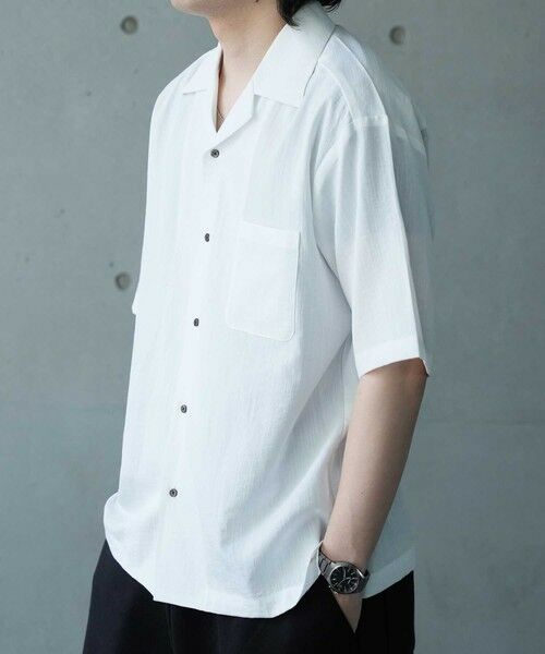 MEN'S BIGI / メンズビギ シャツ・ブラウス | レーヨンスラブオープンカラー半袖シャツ | 詳細3