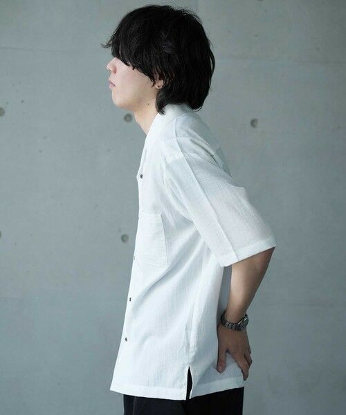 MEN'S BIGI / メンズビギ シャツ・ブラウス | レーヨンスラブオープンカラー半袖シャツ | 詳細4
