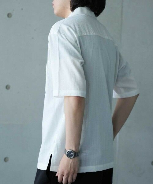 MEN'S BIGI / メンズビギ シャツ・ブラウス | レーヨンスラブオープンカラー半袖シャツ | 詳細5