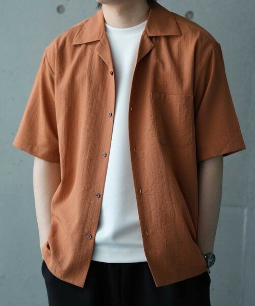 MEN'S BIGI / メンズビギ シャツ・ブラウス | レーヨンスラブオープンカラー半袖シャツ | 詳細10