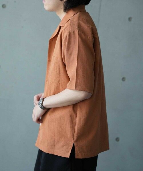 MEN'S BIGI / メンズビギ シャツ・ブラウス | レーヨンスラブオープンカラー半袖シャツ | 詳細12