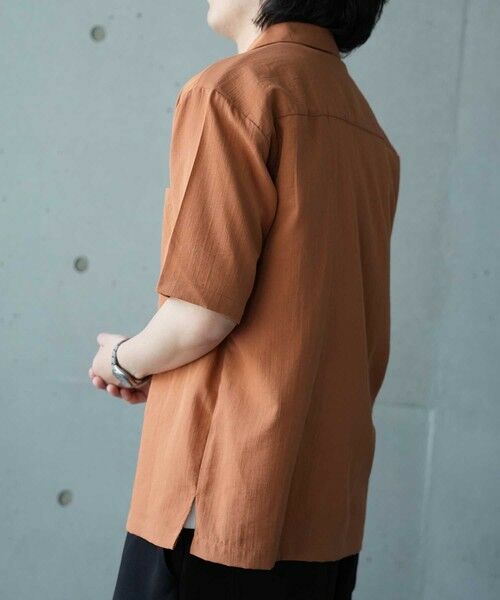 MEN'S BIGI / メンズビギ シャツ・ブラウス | レーヨンスラブオープンカラー半袖シャツ | 詳細13