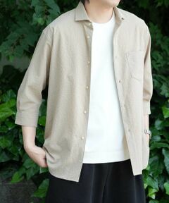 MEN'S BIGI / メンズビギ シャツ・ブラウス | サッカードッツ7分袖シャツ