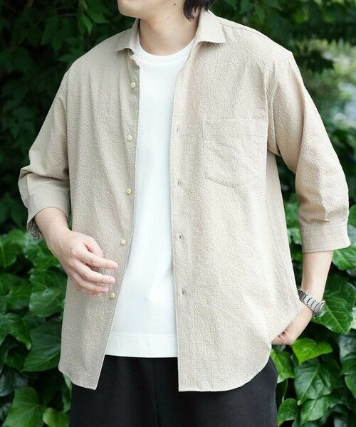 MEN'S BIGI / メンズビギ シャツ・ブラウス | サッカードッツ7分袖シャツ | 詳細2