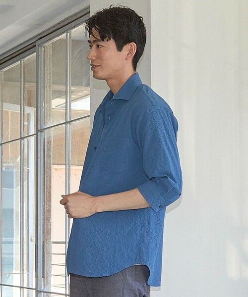 MEN'S BIGI / メンズビギ シャツ・ブラウス | サッカードッツ7分袖シャツ | 詳細14