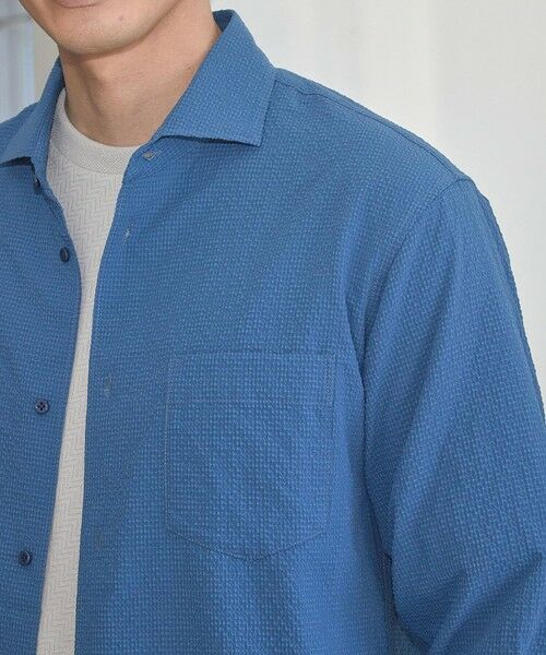 MEN'S BIGI / メンズビギ シャツ・ブラウス | サッカードッツ7分袖シャツ | 詳細16