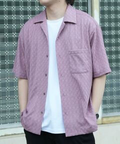 MEN'S BIGI / メンズビギ シャツ・ブラウス | アーガイルJQDオープンカラー半袖シャツ