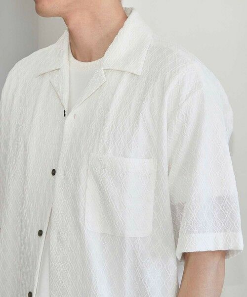 MEN'S BIGI / メンズビギ シャツ・ブラウス | アーガイルJQDオープンカラー半袖シャツ | 詳細3