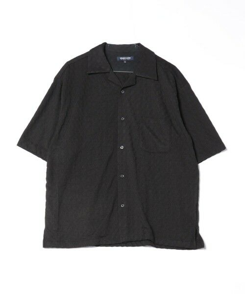 MEN'S BIGI / メンズビギ シャツ・ブラウス | アーガイルJQDオープンカラー半袖シャツ（ブラック）