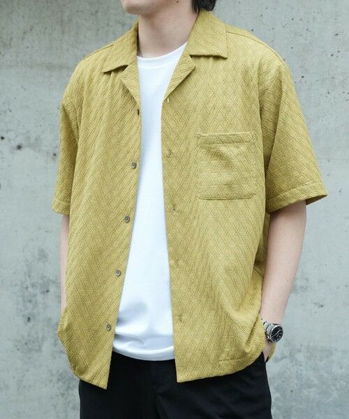 MEN'S BIGI / メンズビギ シャツ・ブラウス | アーガイルJQDオープンカラー半袖シャツ | 詳細5