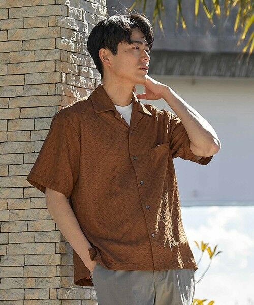 MEN'S BIGI / メンズビギ シャツ・ブラウス | アーガイルJQDオープンカラー半袖シャツ | 詳細11