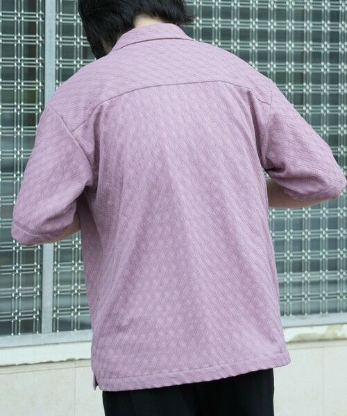 MEN'S BIGI / メンズビギ シャツ・ブラウス | アーガイルJQDオープンカラー半袖シャツ | 詳細15