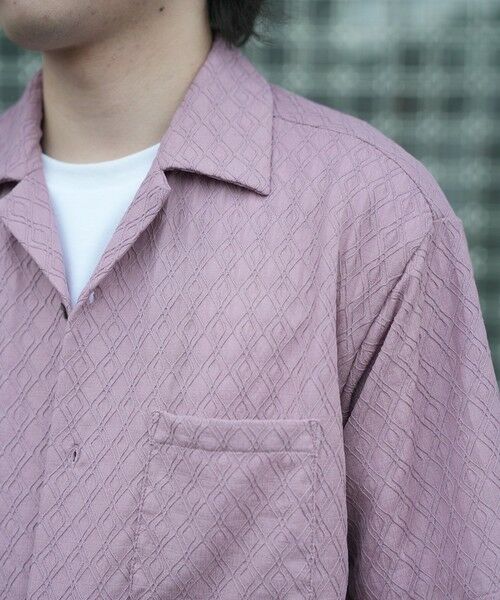 MEN'S BIGI / メンズビギ シャツ・ブラウス | アーガイルJQDオープンカラー半袖シャツ | 詳細16