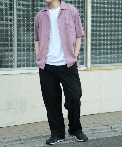 MEN'S BIGI / メンズビギ シャツ・ブラウス | アーガイルJQDオープンカラー半袖シャツ | 詳細17