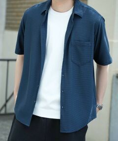 MEN'S BIGI / メンズビギ シャツ・ブラウス | ストレッチポリエステルリンクスジャガードシャツ